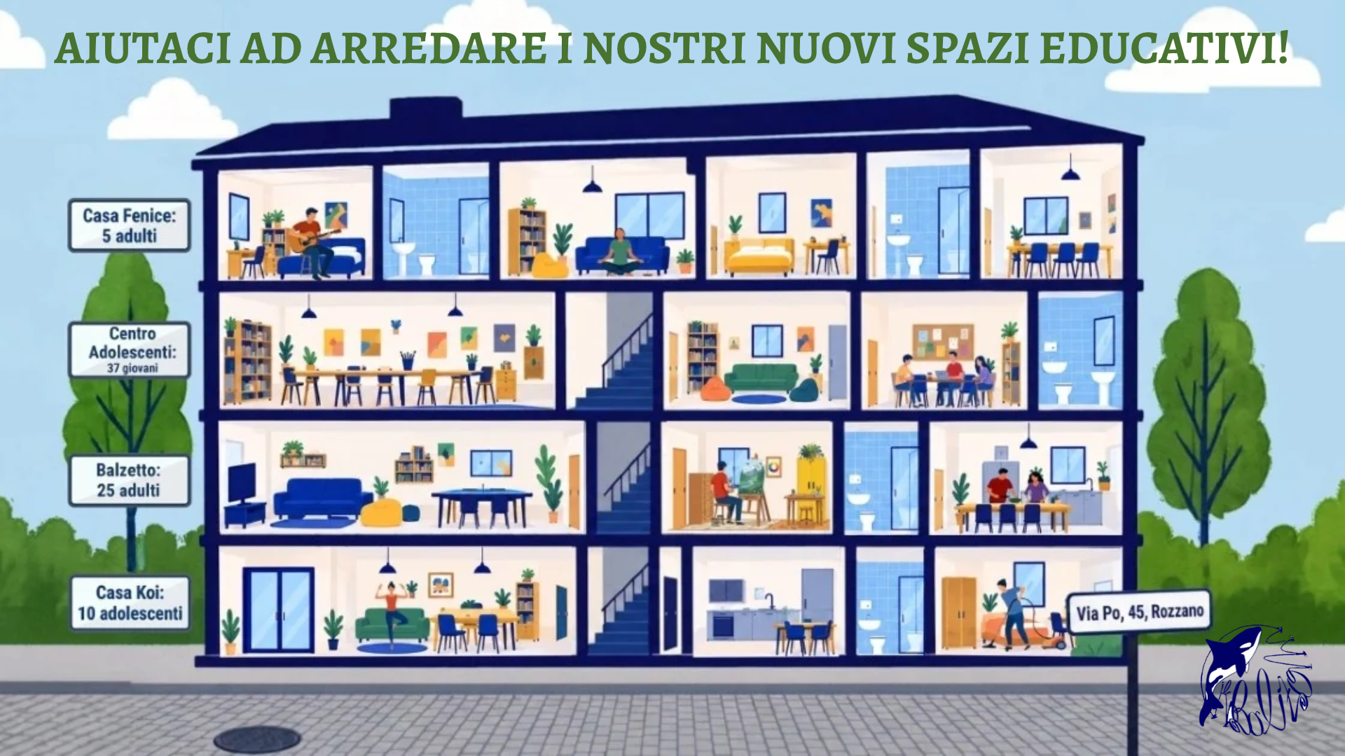 Aiutaci ad arredare i nostri nuovi spazi educativi! 5 per mille Il Balzo ETS